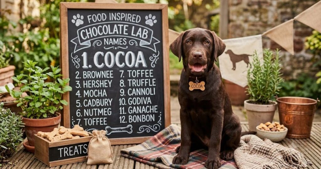 Food Inspired Chocolate Lab Names