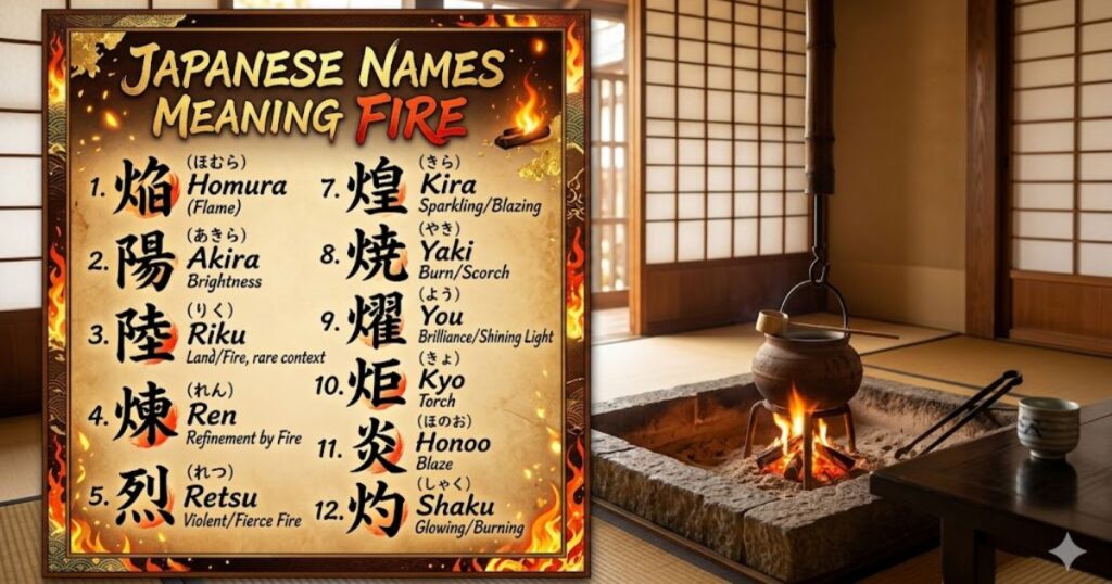 Japanese Names Meaning Fire
