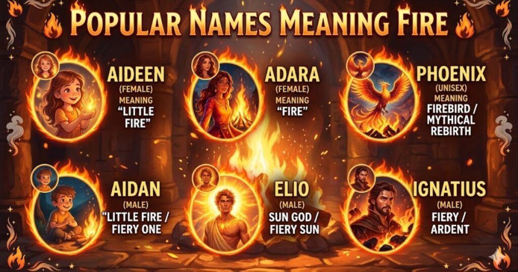 Popular Names Meaning Fire