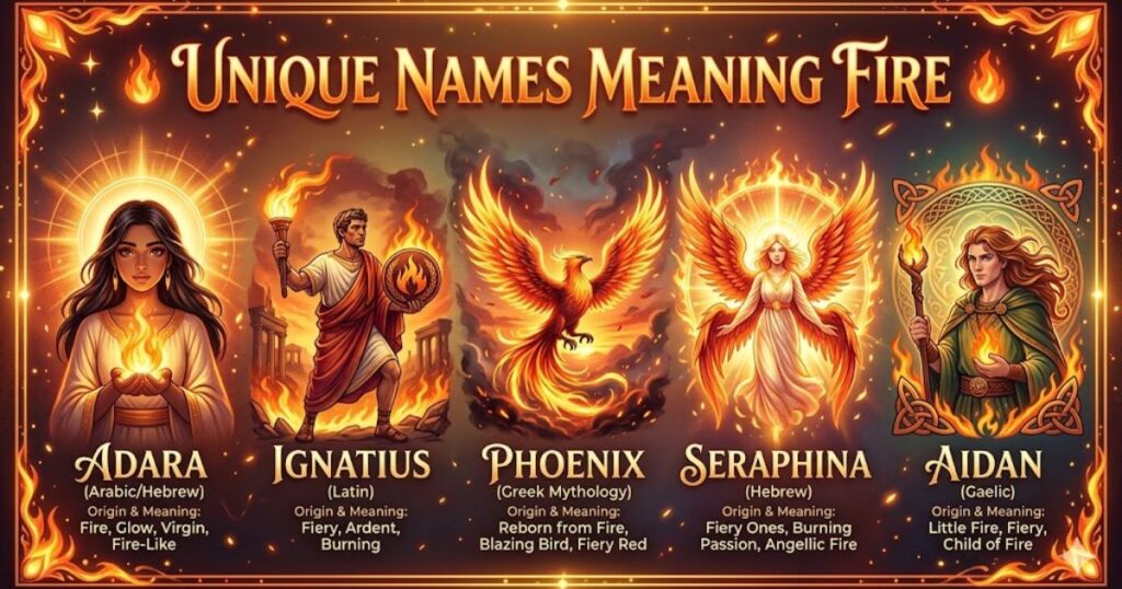 Unique Names Meaning Fire