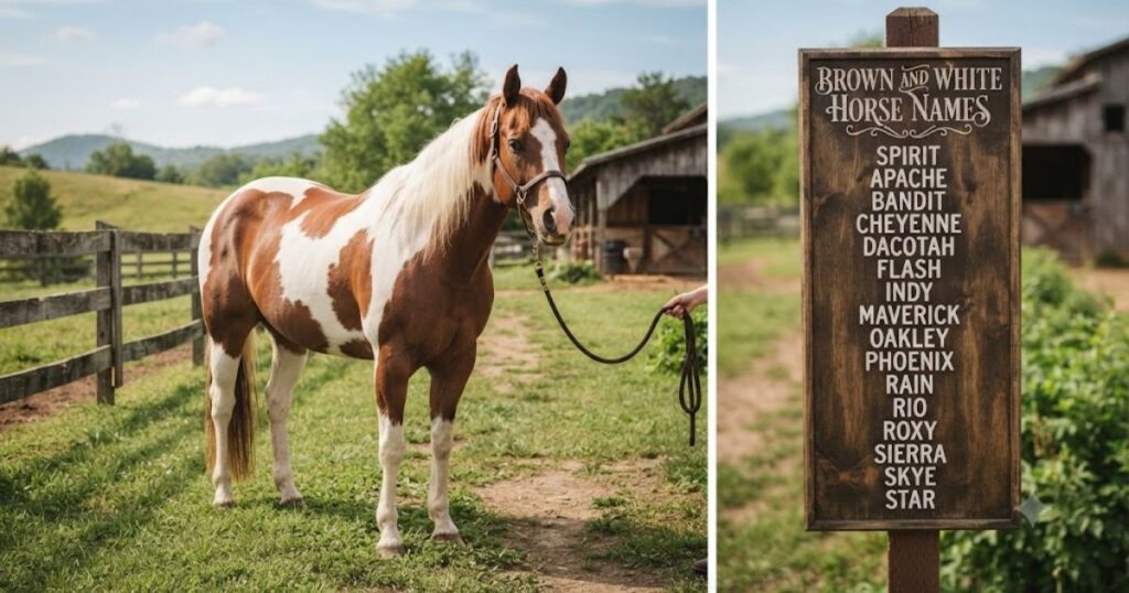 Brown and White Horse Names