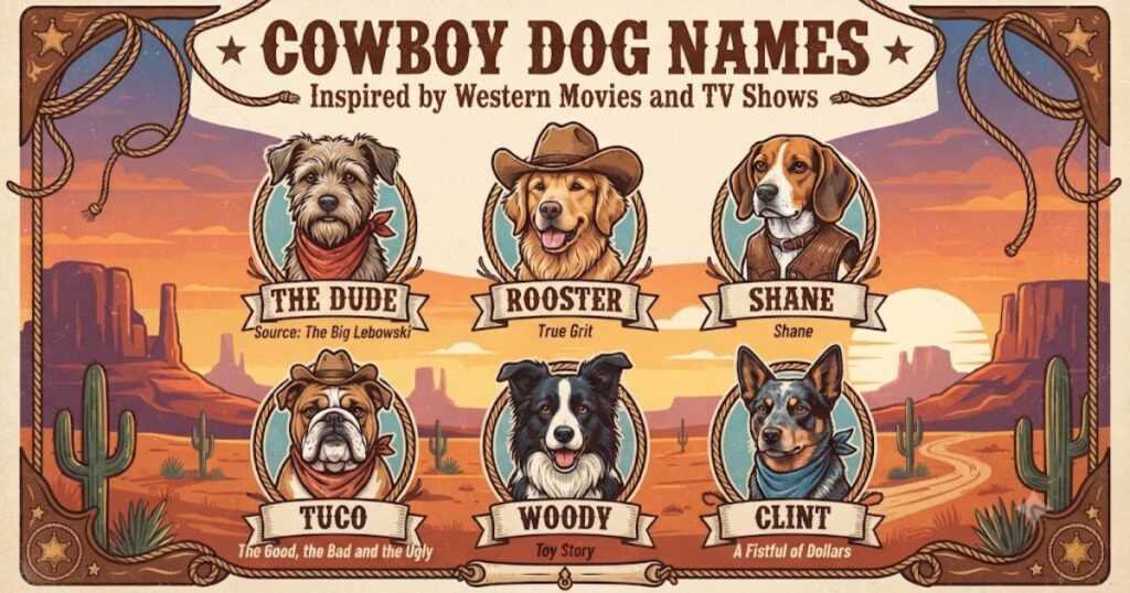 Cowboy Dog Names Inspired by Western Movies and TV Shows