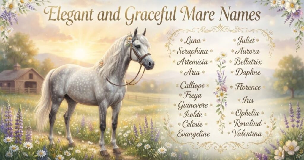 Elegant and Graceful Mare Names