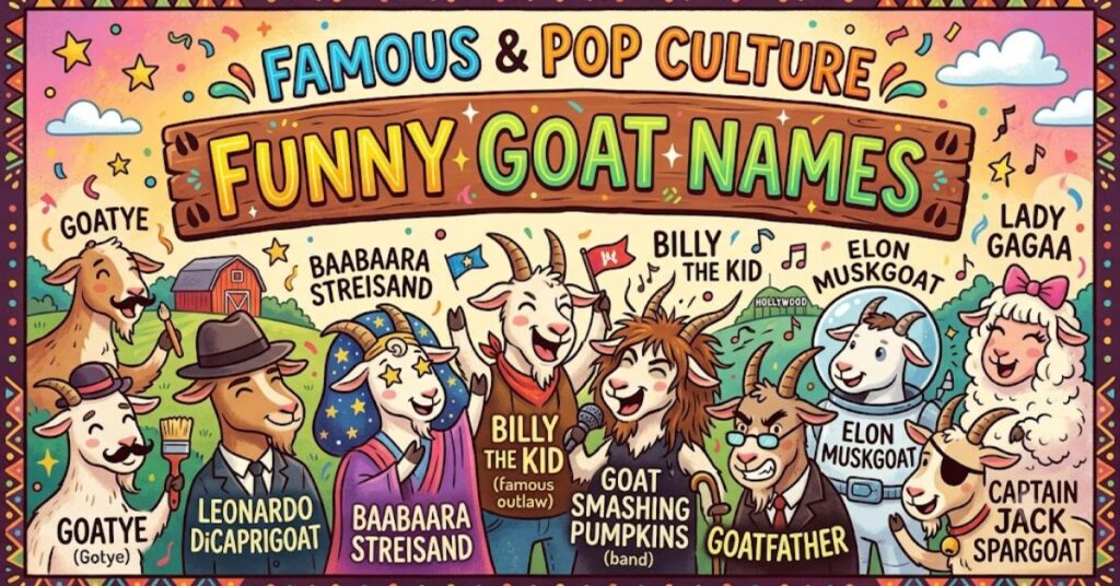 Famous & Pop Culture Funny Goat Names