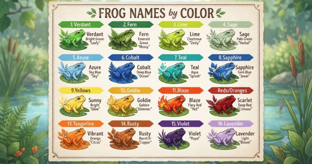 Frog Names by Color