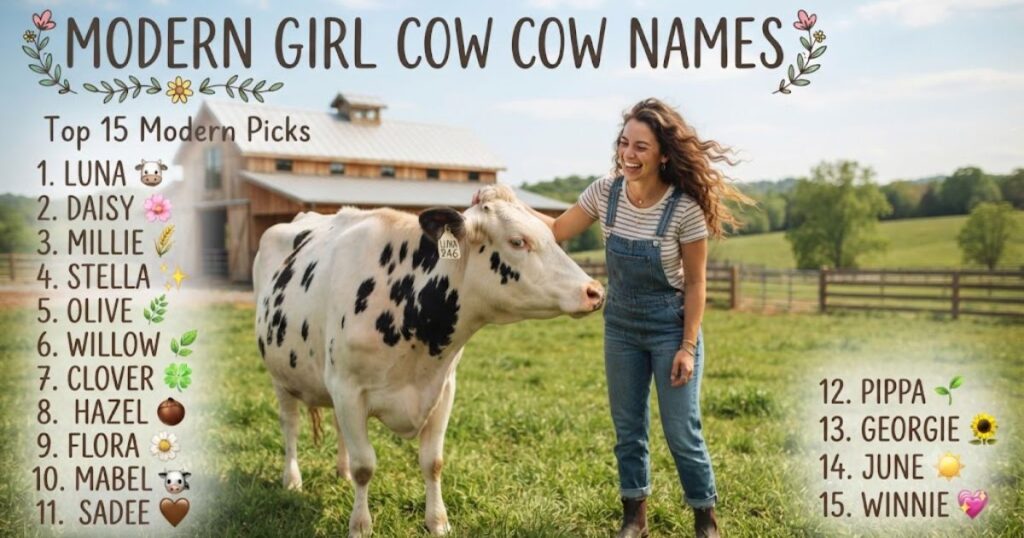 Modern Girl Cow Names