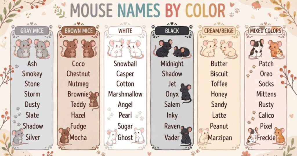 Mouse Names by Color