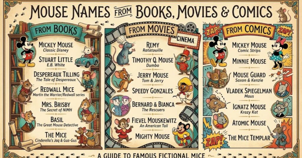 Mouse Names from Books, Movies & Comics