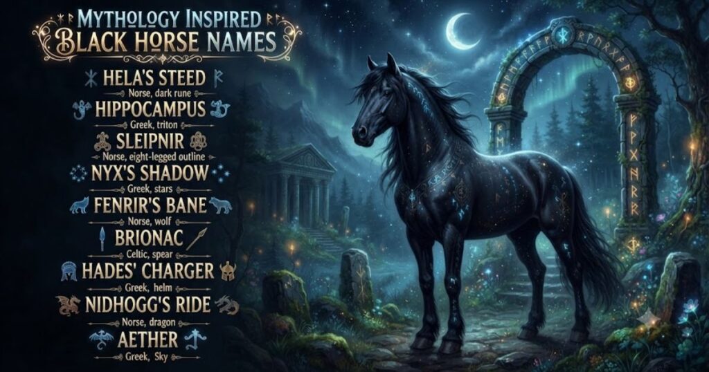 Mythology Inspired Black Horse Names