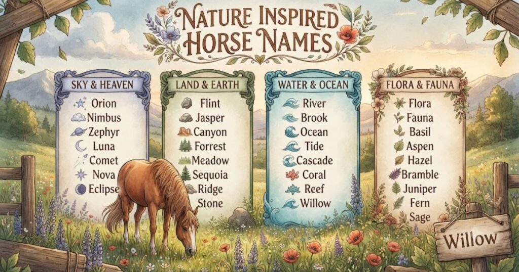 Nature Inspired Horse Names