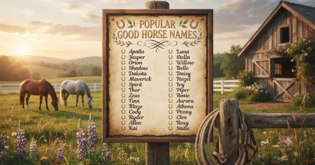 Popular Good Horse Names