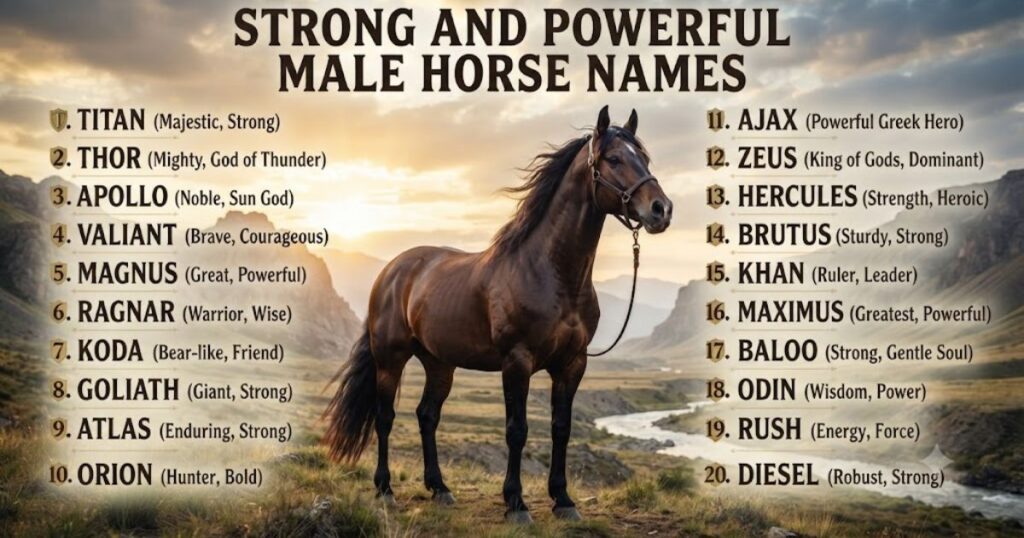 Strong and Powerful Male Horse Names