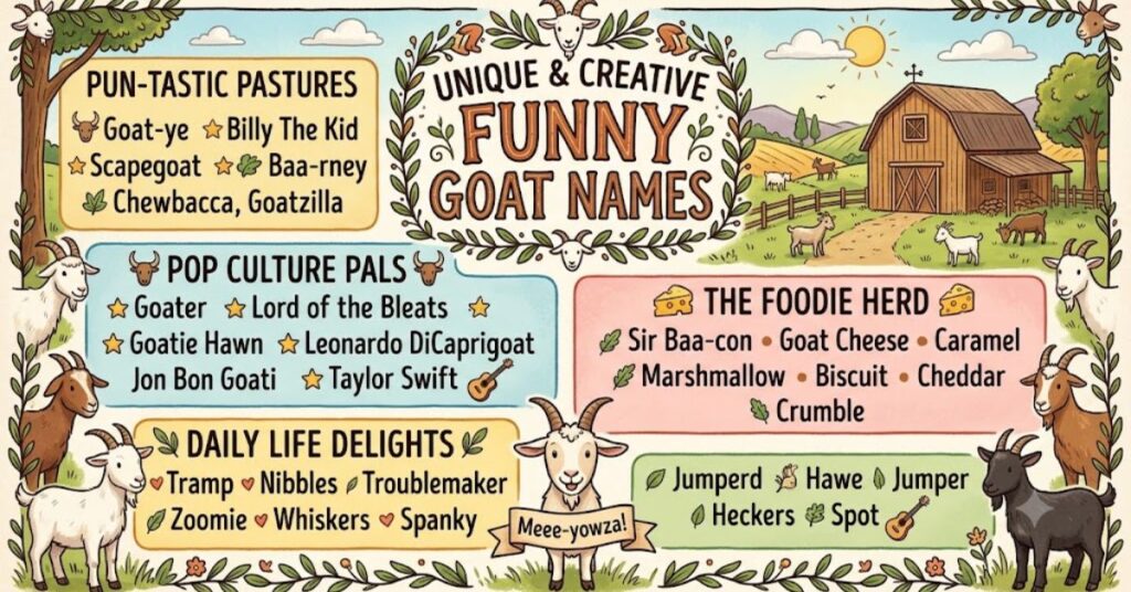 Unique & Creative Funny Goat Names