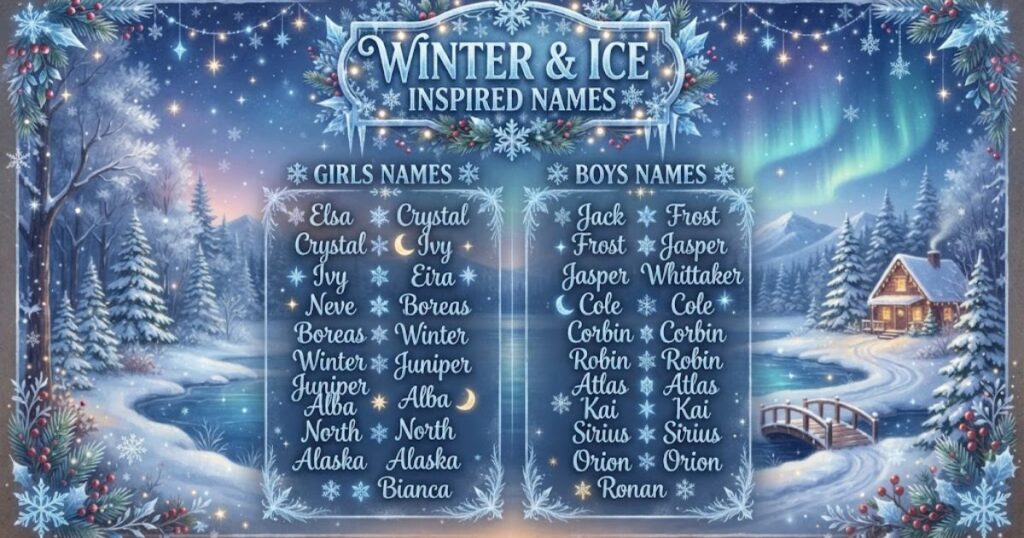 Winter & Ice Inspired Names