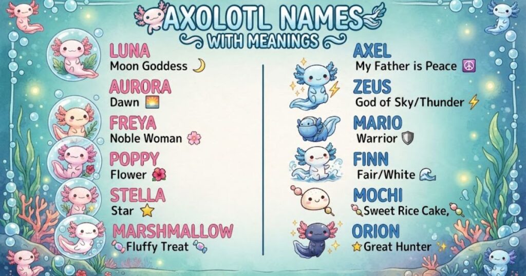 Axolotl Names With Meanings
