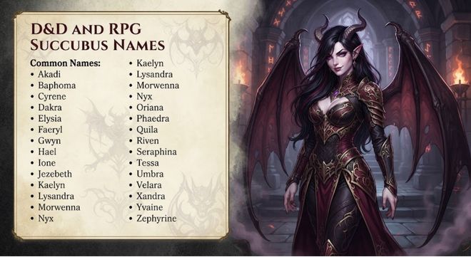 D&D and RPG Succubus Names