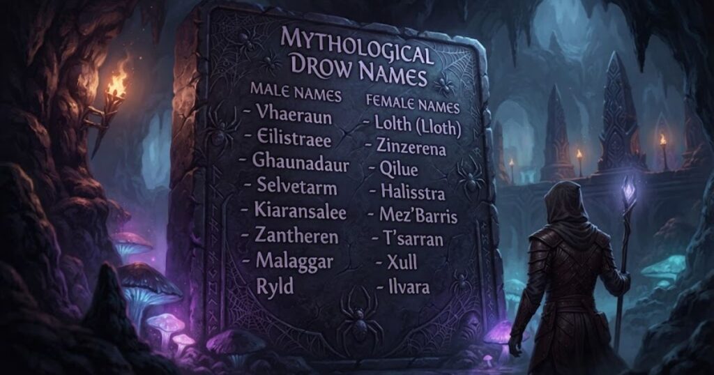 Mythological Drow Names