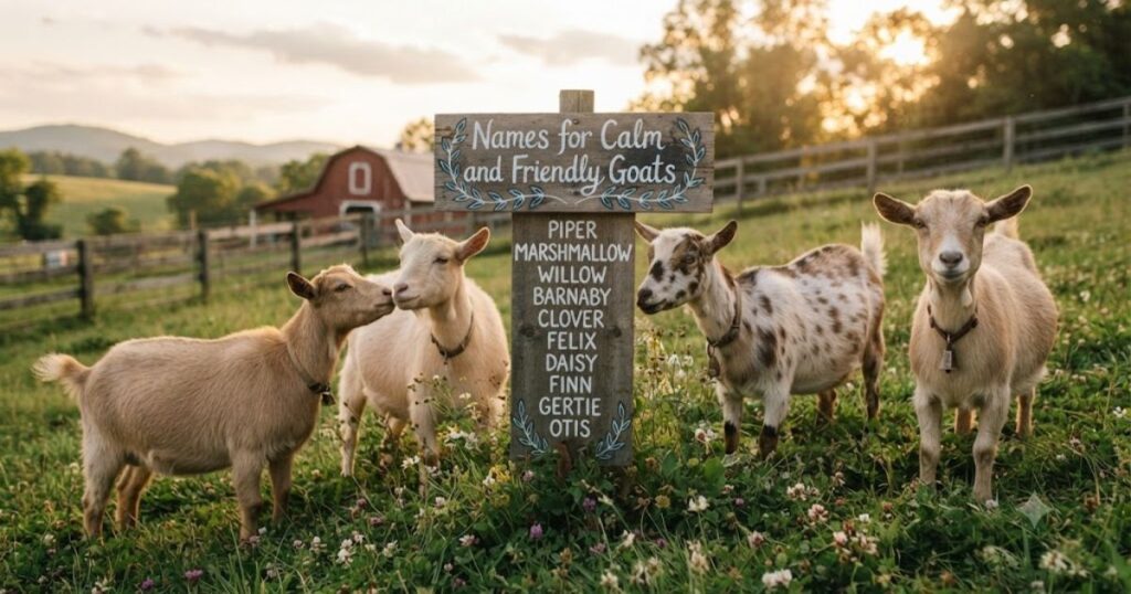Names for Calm and Friendly Goats