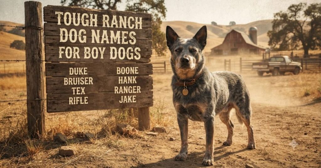 Tough Ranch Dog Names for Boy Dogs