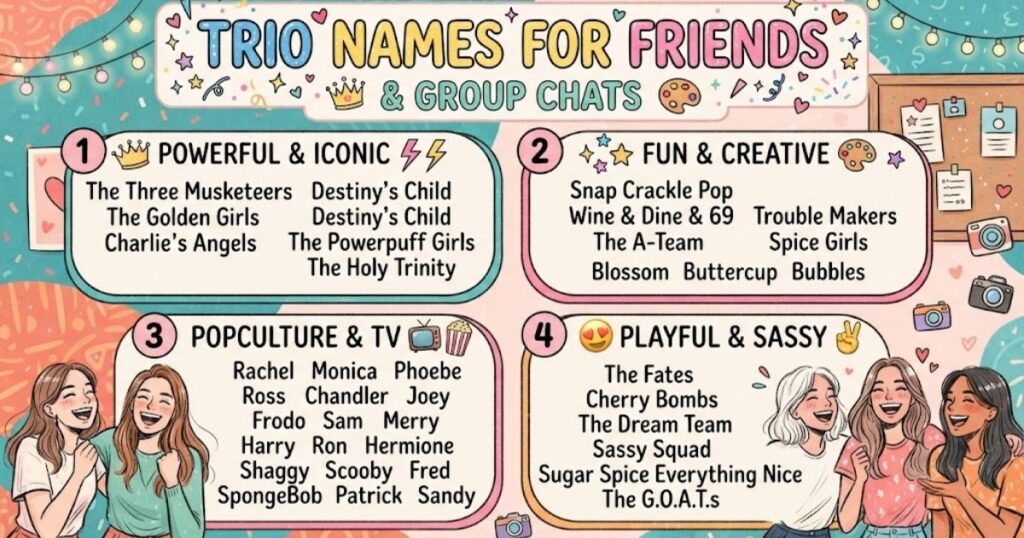 Trio Names for Friends & Group Chats