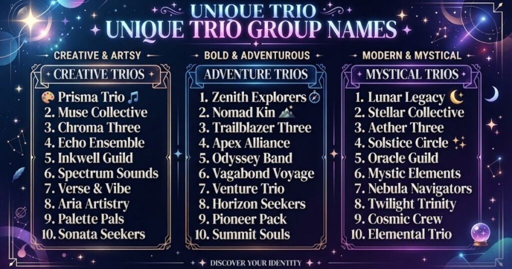 Unique Trio Group Names