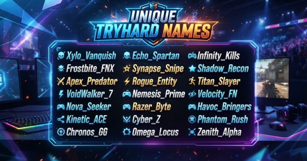 Unique Tryhard Names