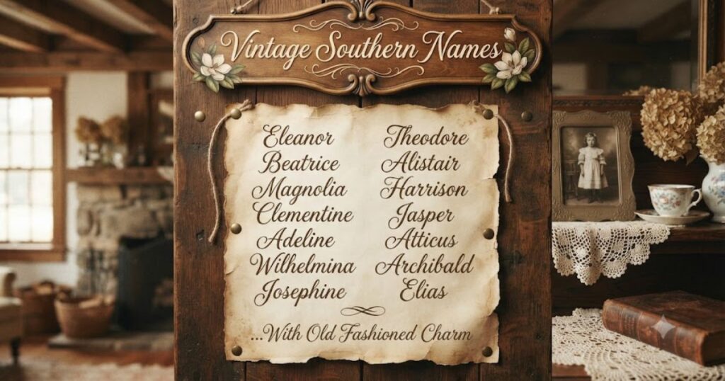 Vintage Southern Names With Old Fashioned Charm