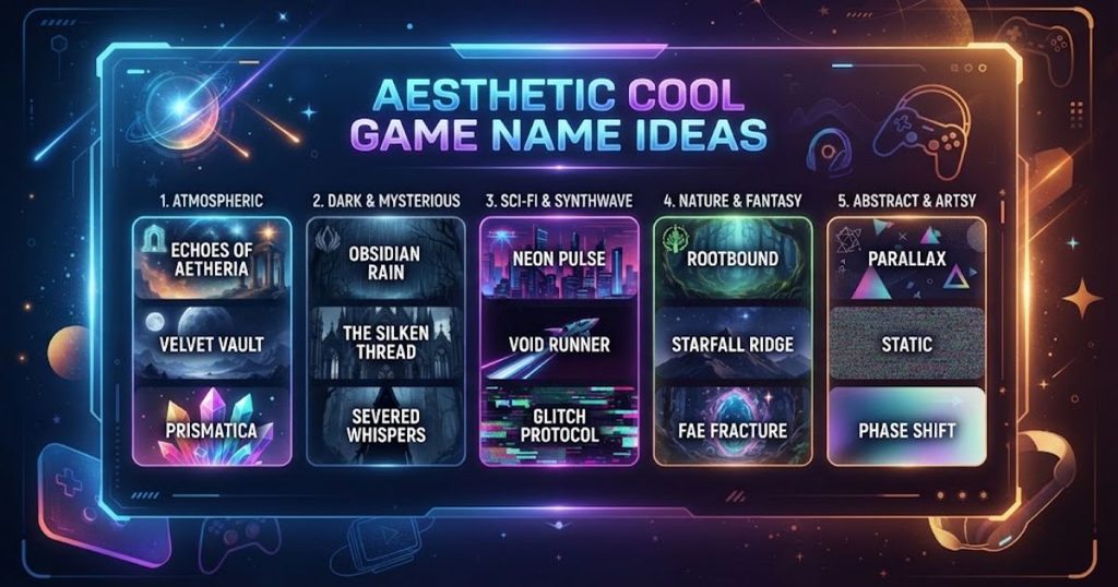 Aesthetic Cool Game Name Ideas