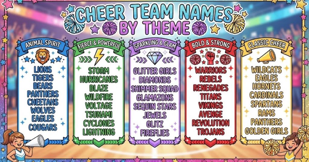 Cheer Team Names by Theme