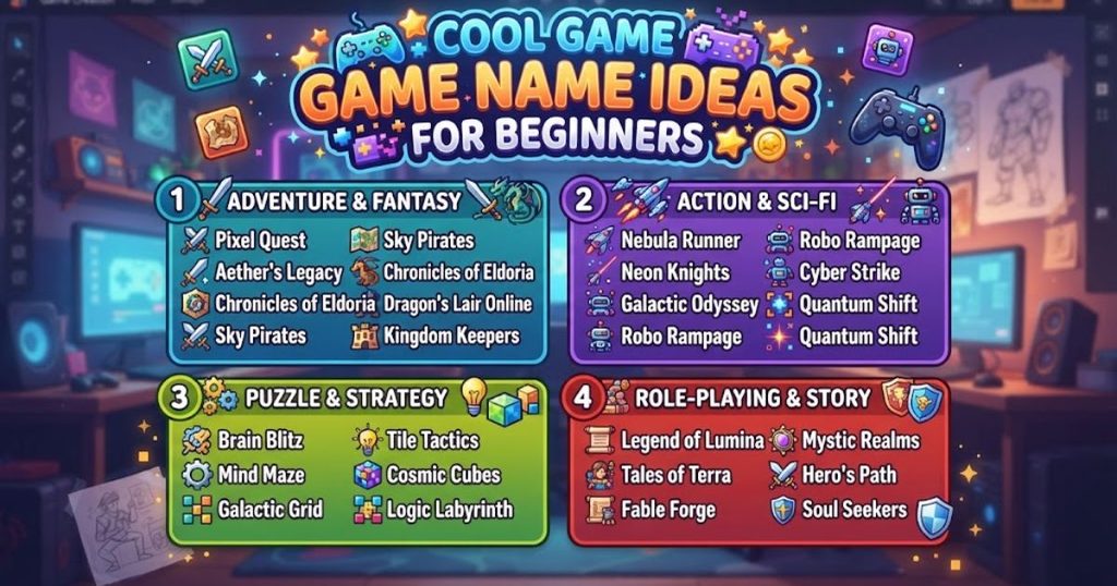 Cool Game Name Ideas for Beginners