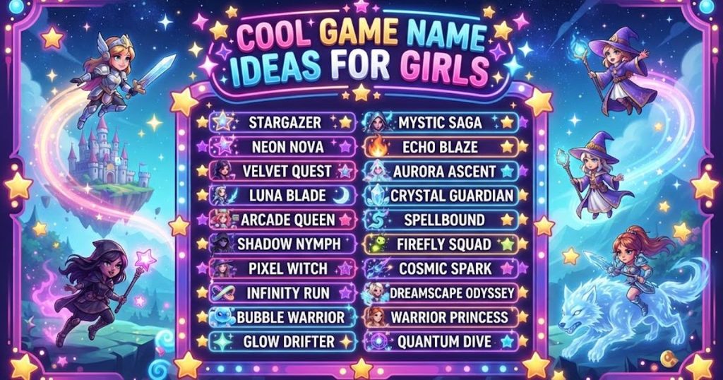 Cool Game Name Ideas for Girls