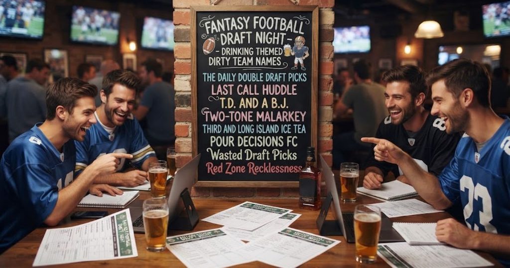 Drinking Themed Dirty Fantasy Football Team Names