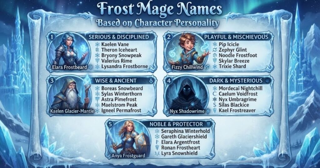 Frost Mage Names Based on Character Personality
