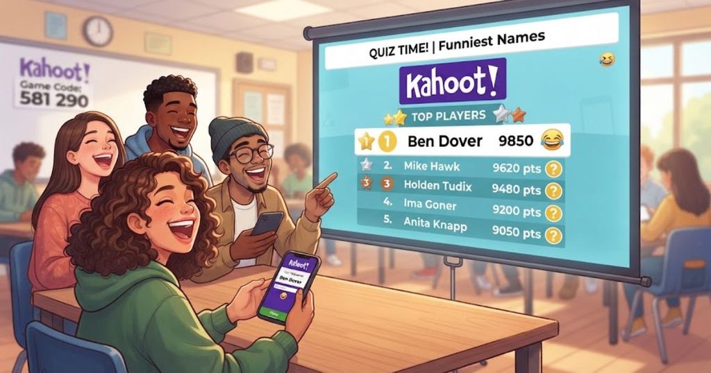 Funny Names Like Ben Dover for Kahoot and Games