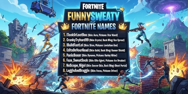 Funny Sweaty Fortnite Names