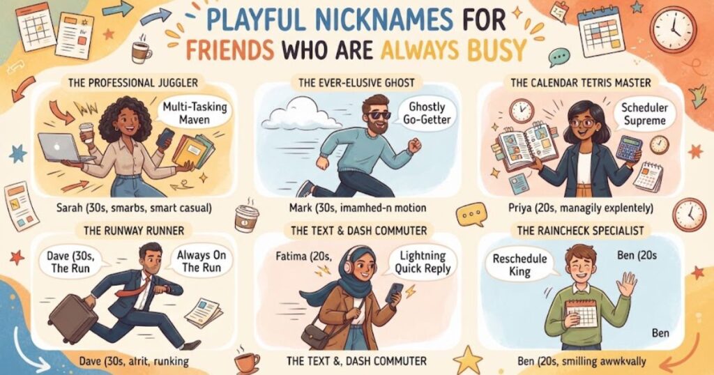 Playful Nicknames for Friends Who Are Always Busy