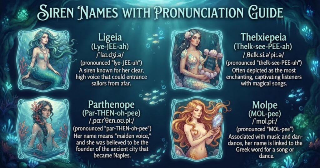 Siren Names With Pronunciation Guide