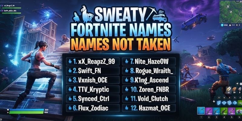 Sweaty Fortnite Names Not Taken