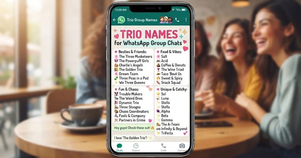 Trio Names for WhatsApp Group Chats