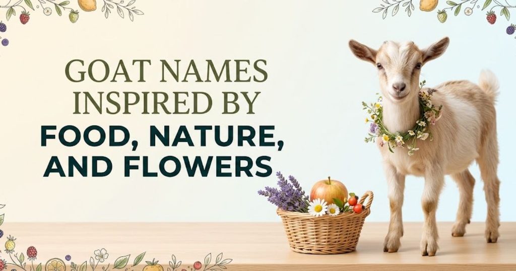 Goat Names Inspired by Food, Nature, and Flowers