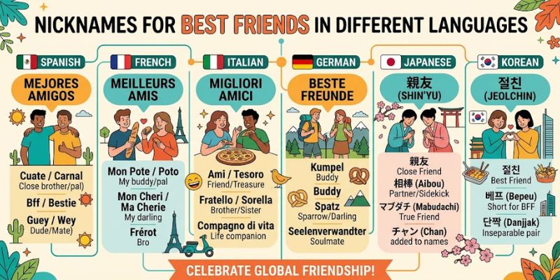 Nicknames for Best Friends in Different Languages