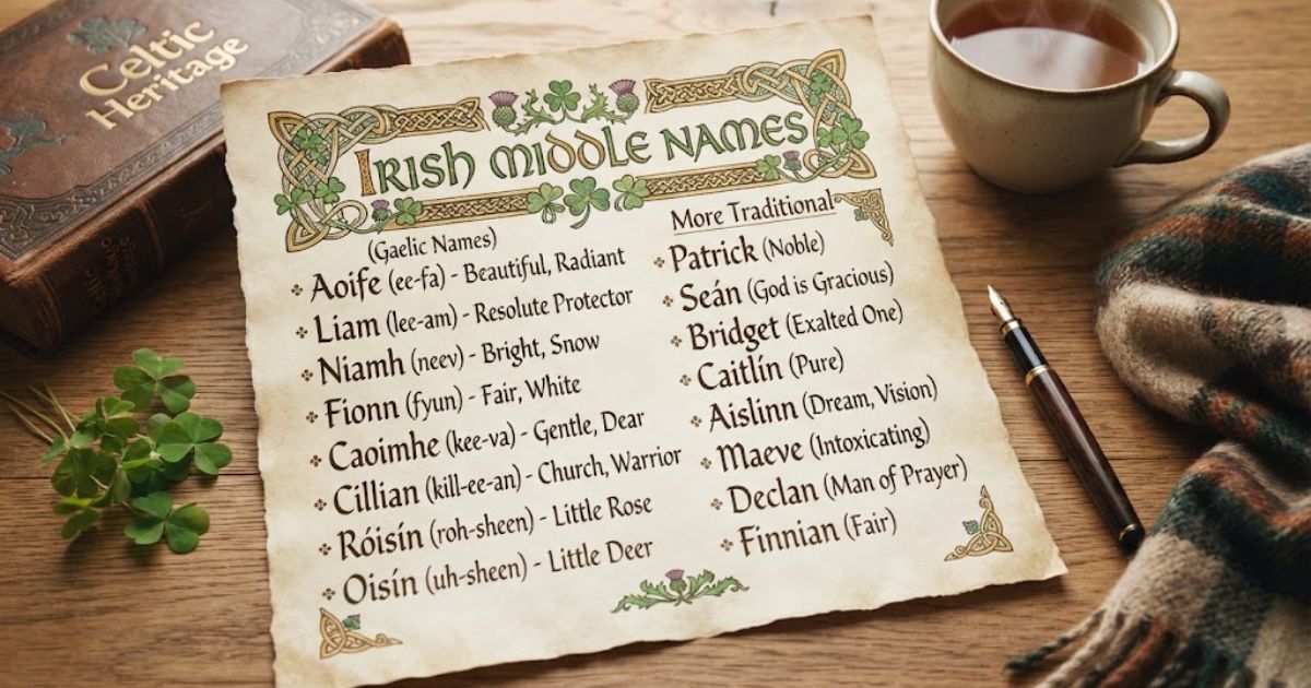irish middle names