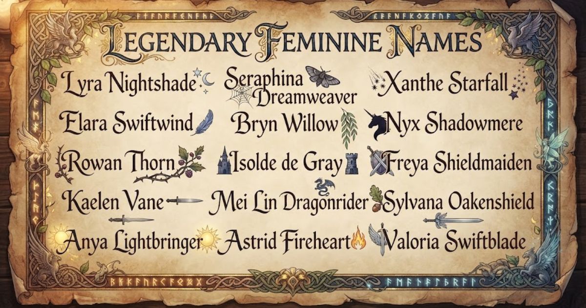 fantasy female names